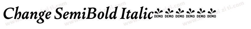 Change SemiBold Italic字体转换
